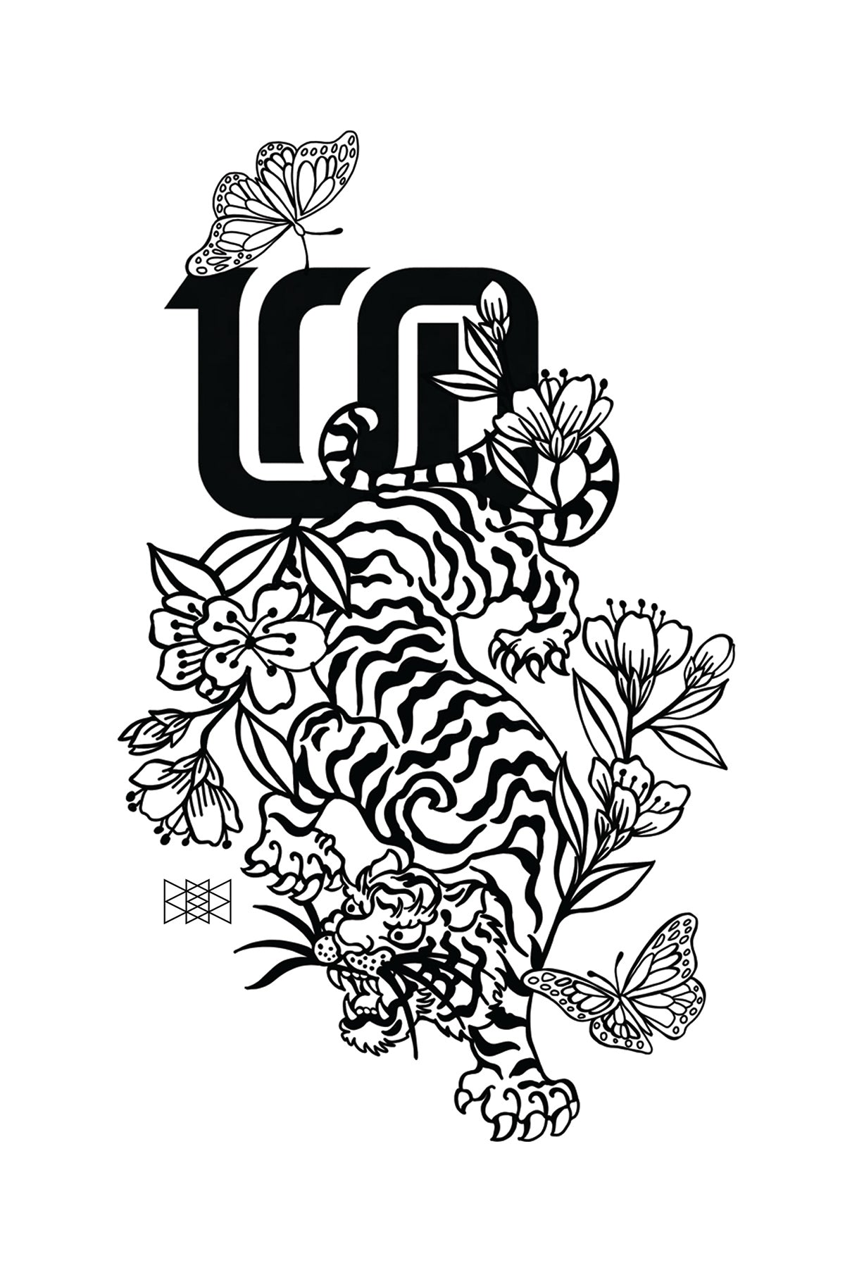 CROUCHING TIGER T-Shirt White